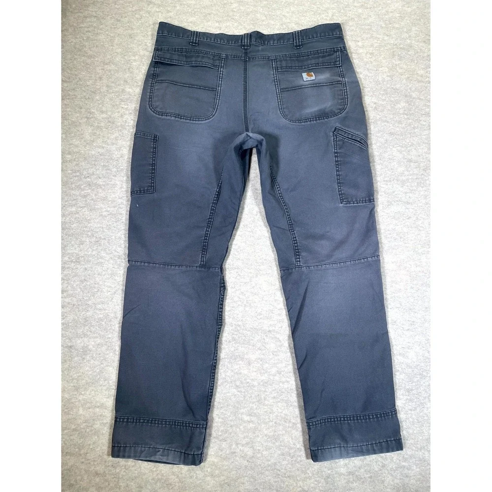 Carhartt Relaxed Fit Full Swing Carpenter Work Pants Mens 40x34 Gray Cotton Logo